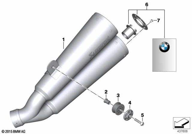 18518356969 - Rear Muffler 2016-2020 BMW-Motorrad R nineT | BMW 