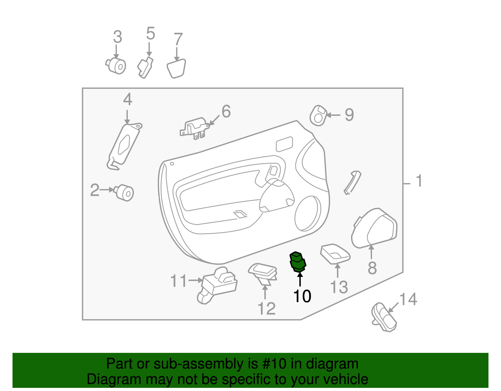 Pushbutton-Side Wdo Switch - GM (10393316)