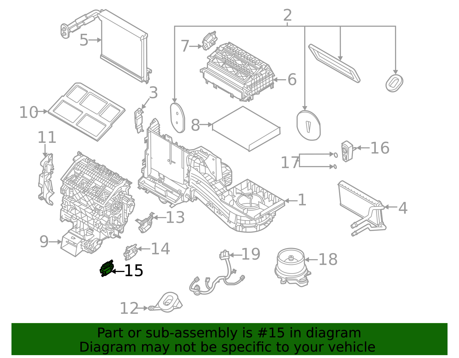 Motorcraft™ HVAC Air Inlet Door Actuator - Ford (YH-2871)