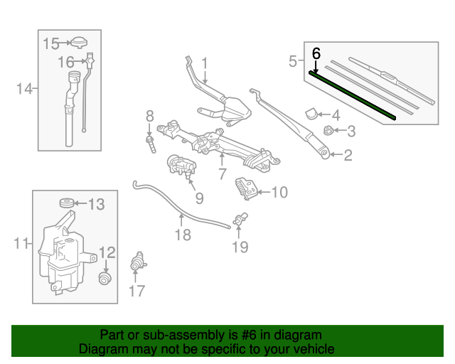 8521447061 Windshield Wiper Blade Refill (Left) 20122017 Toyota
