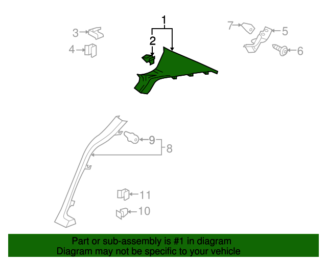 Upper Quarter Trim 3C8-867-242-D-5R0