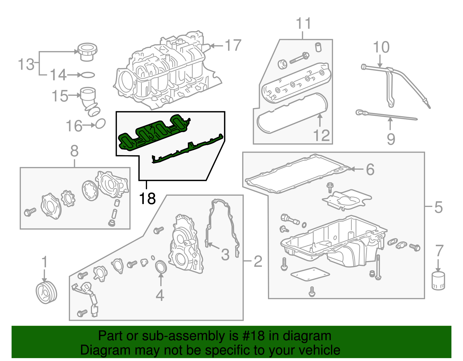 Engine Intake Manifold Gasket - GM (19207929)