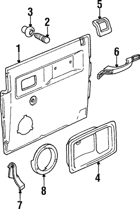 Interior Trim - Door for 1997 Land Rover Defender 90 #0