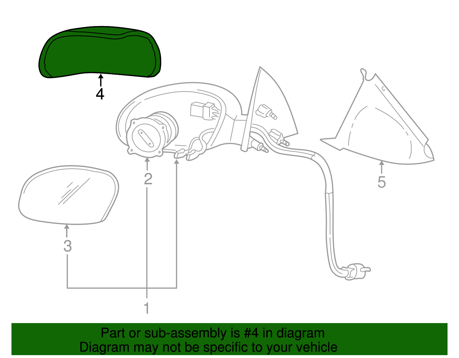 Mirror Cover - Ford (YF1Z-17D743-AA)