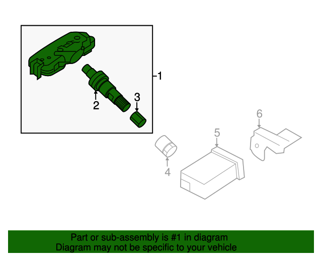 529333X200DS Tire Pressure Sensor 20122017 Kia Rio My Kia Parts