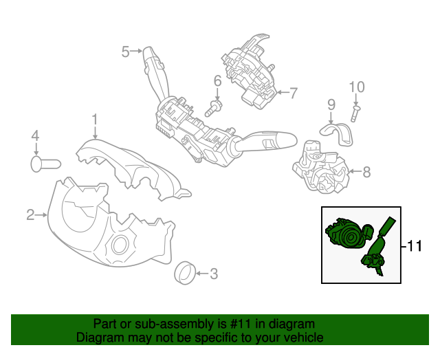 20172021 Hyundai Elantra Ignition Lock Assembly 81900F2H00 OEM