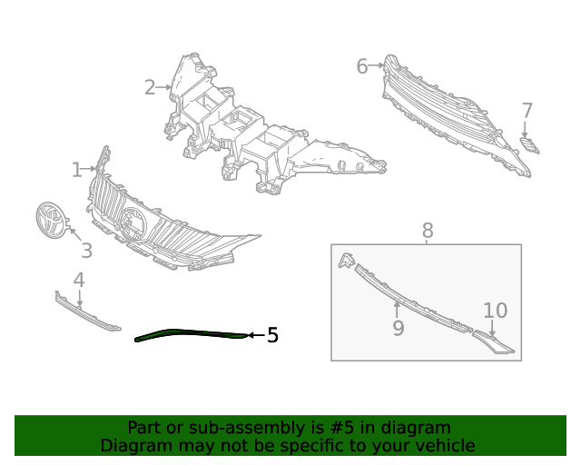 20212024 Toyota Venza Trim Molding 5312448080 OEM Parts Quick