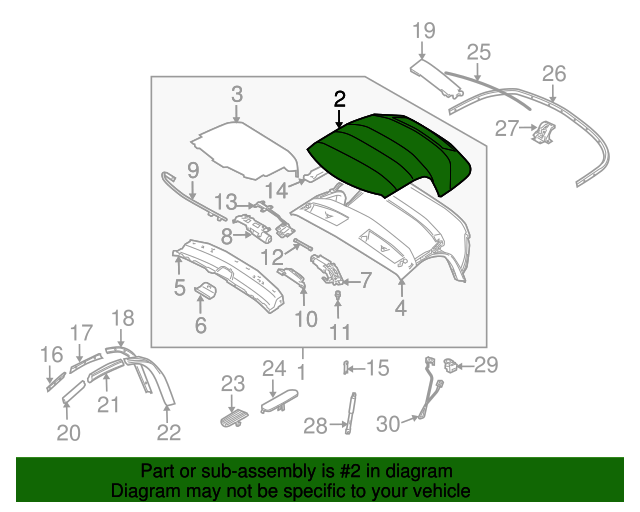 54347056277 Top Cover 20032008 BMW Z4 BMWPartsHub
