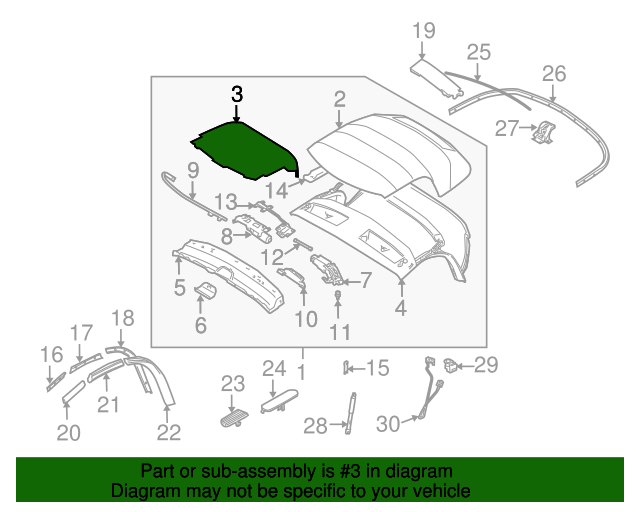 20032008 BMW Z4 Headliner 54347016889