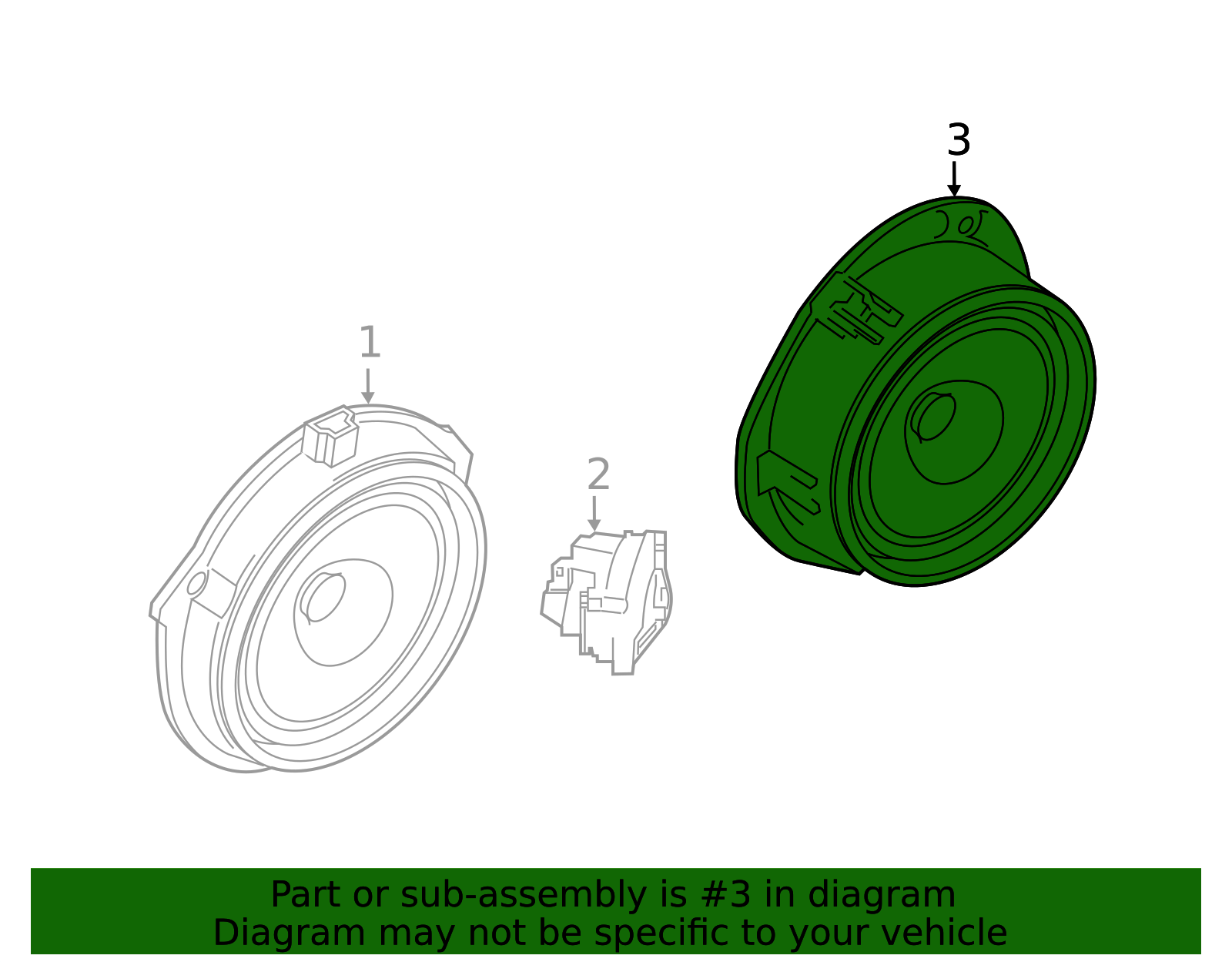 KB3Z-18808-FA - Rear Dr Speaker 2019-2024 Ford Ranger | Big 3 Auto Parts