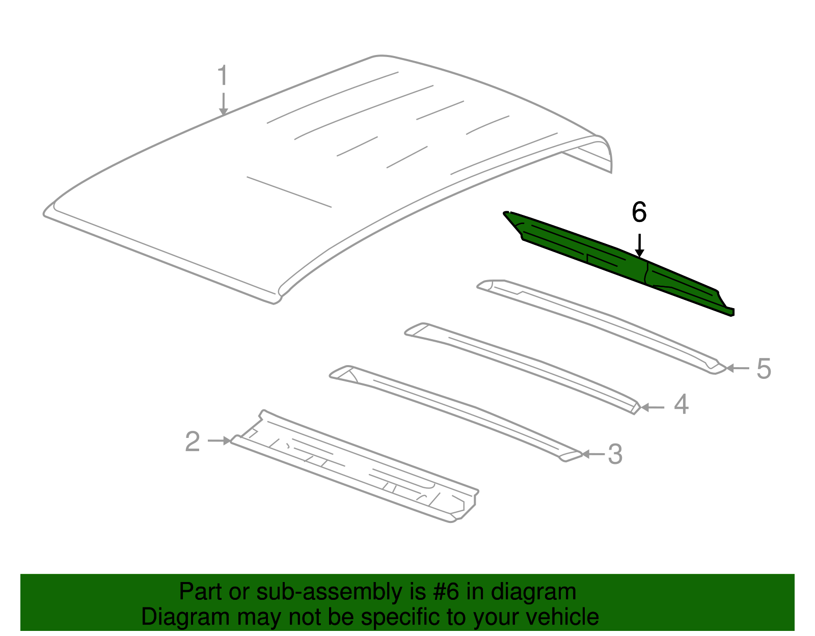 Roof Panel Rear Reinforcement - GM (94725186)