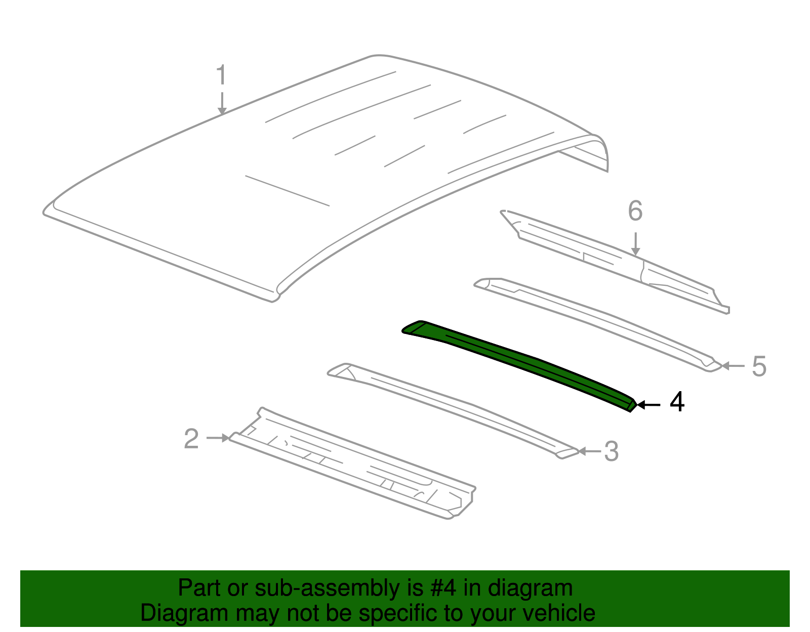 Bow-Roof Panel #2 - GM (20828754)