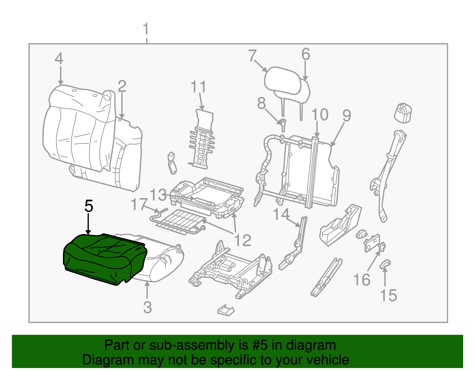 Cover, D/Seat Cushion *Me*Neutral - GM (88938426)