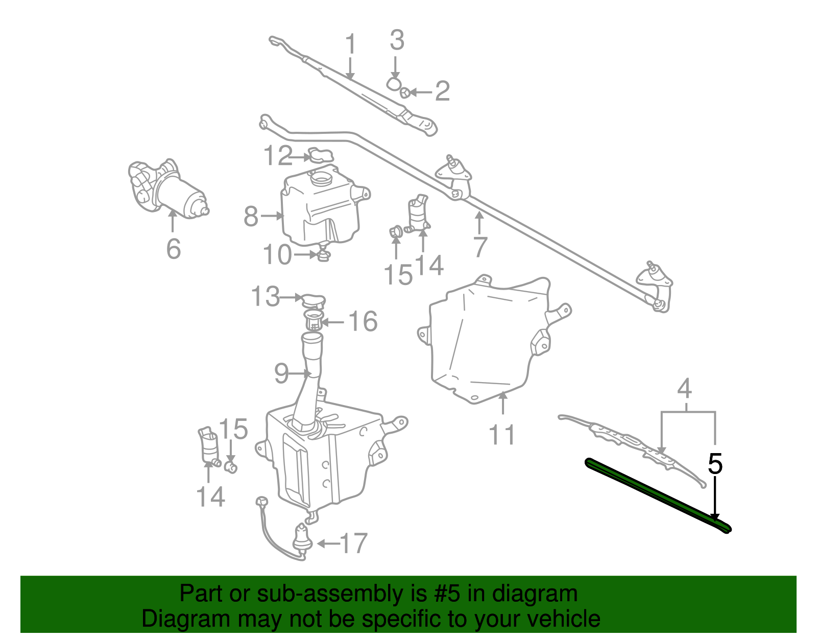 Blade Assembly Refill - Toyota (85214-YZZB5)
