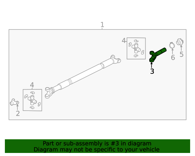 Genuine OEM Drive Shaft Flange Yoke Part L1MZ4841C Fits 20202023