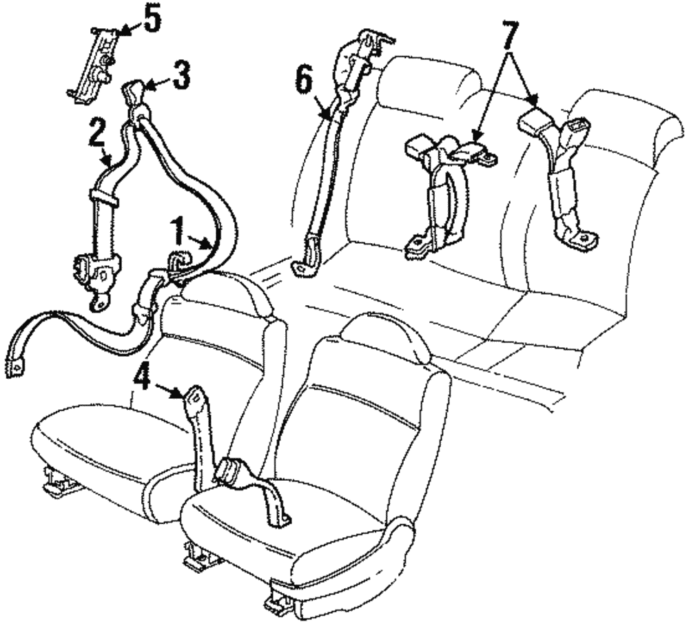 Belt Kit, P/Seat (Retr Side)   *Med Pewter *Pewter - GM (88955829)