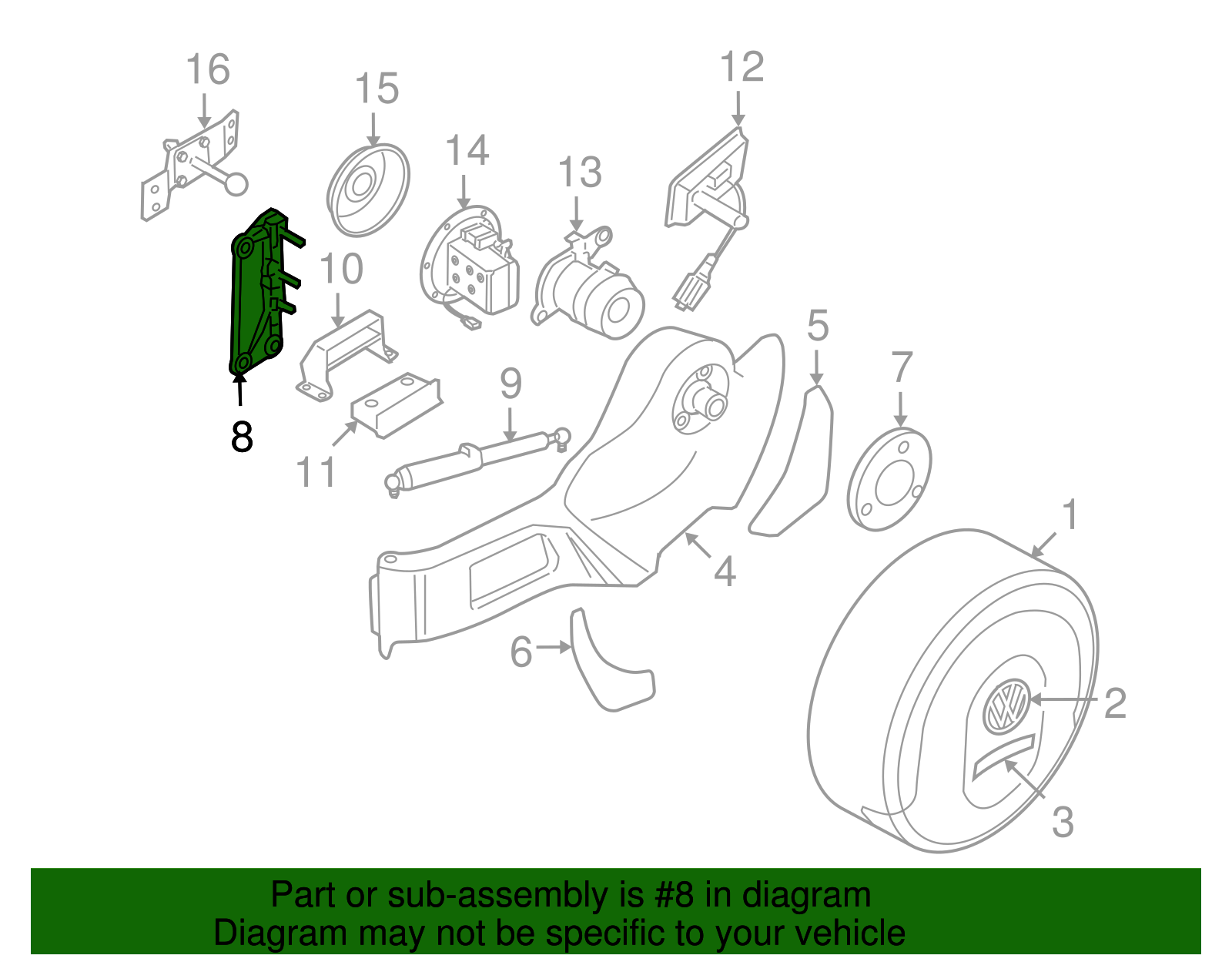 Retainer Plate - Volkswagen (7L6-601-218-A)