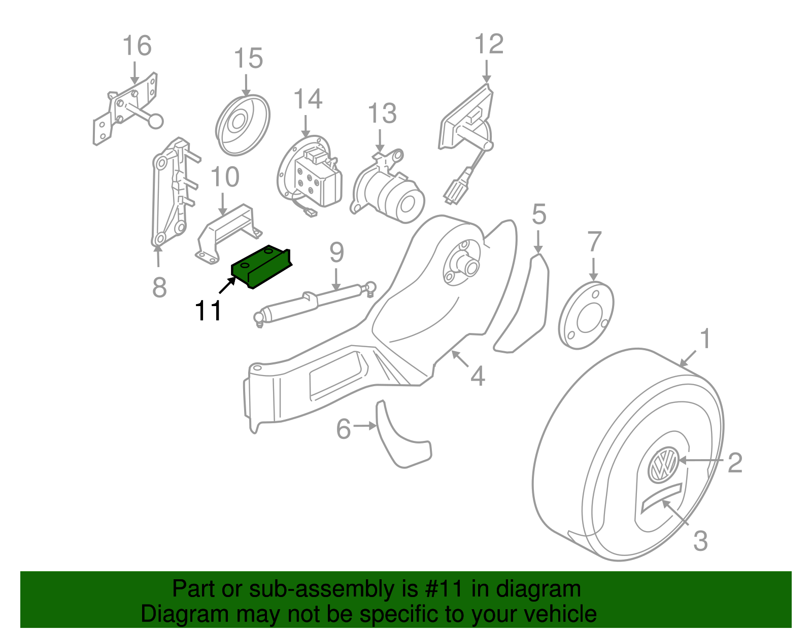 Guide Support - Volkswagen (7L6-601-229-F)