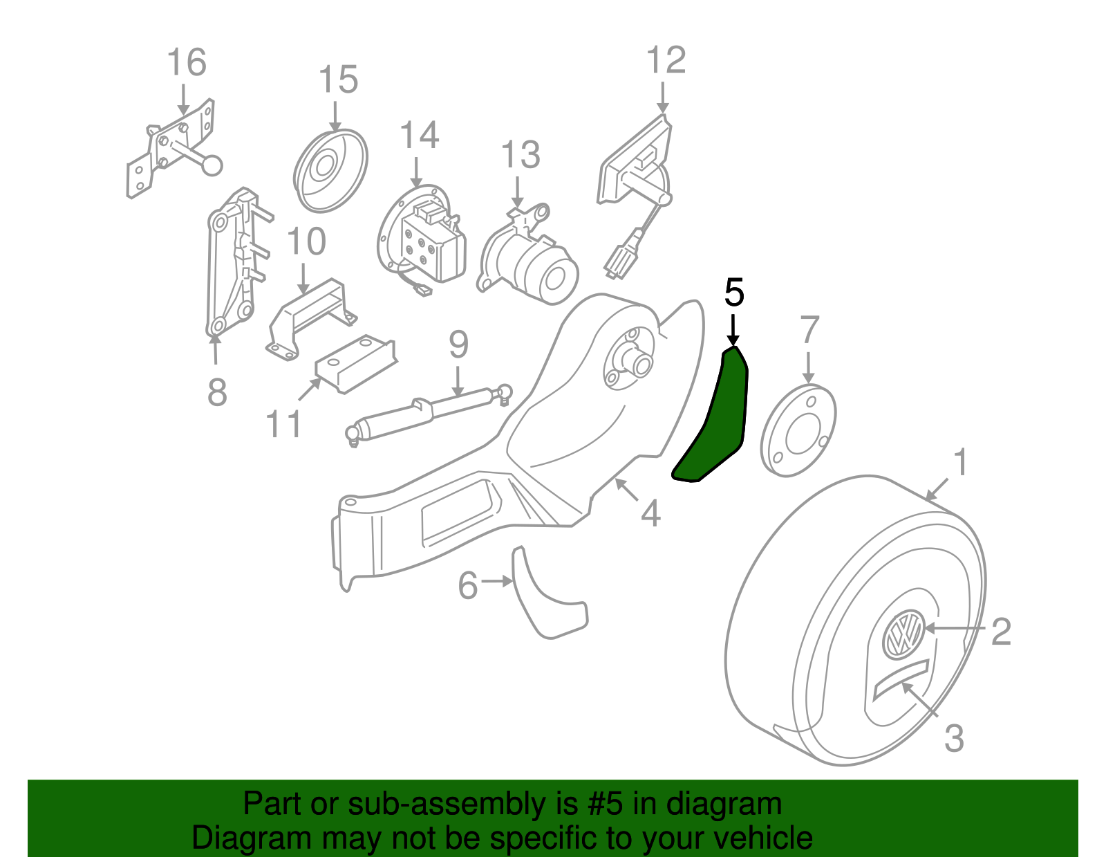 Cap - Volkswagen (7L6-601-170-A7W)