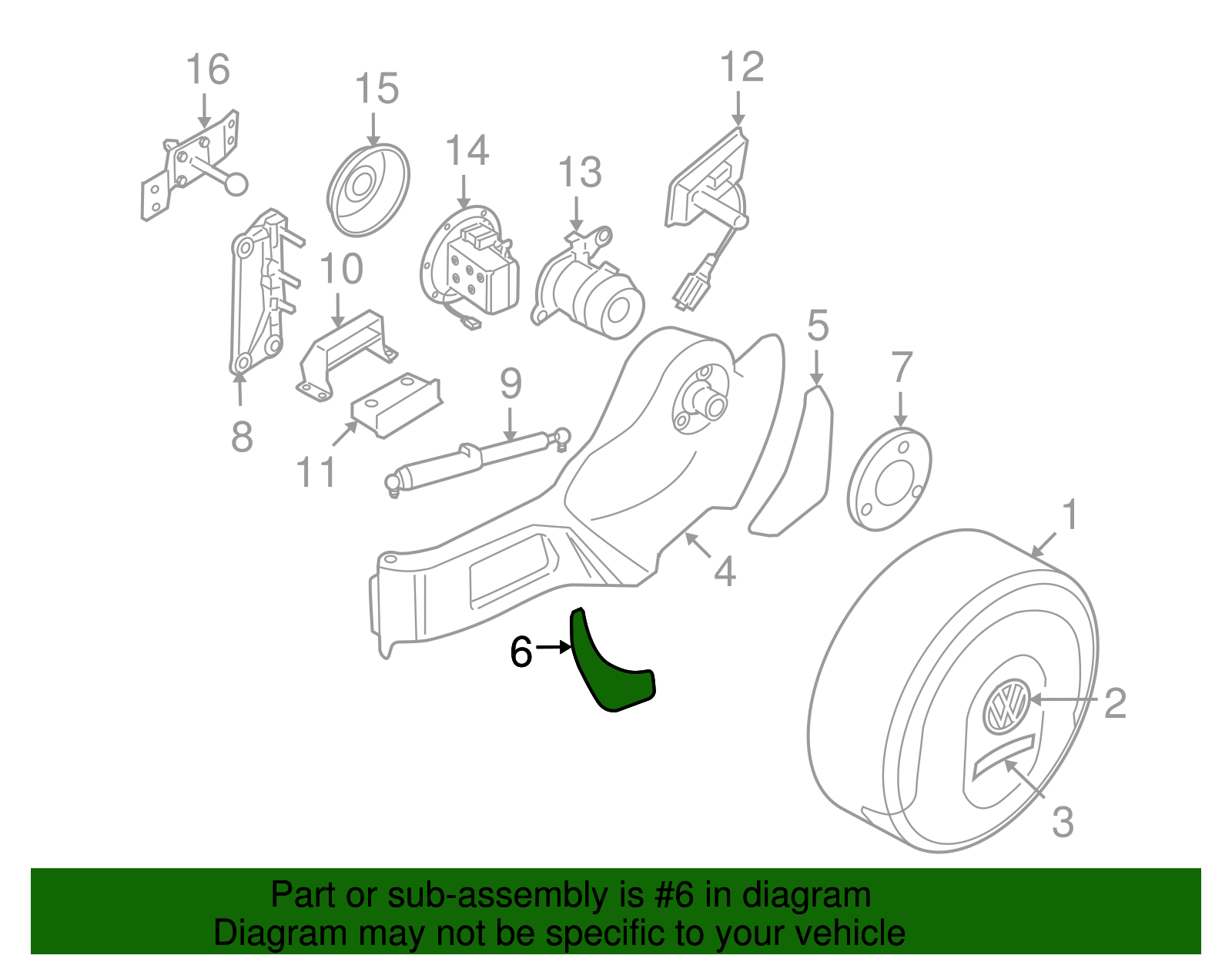 Cap - Volkswagen (7L6-601-169-A7W)