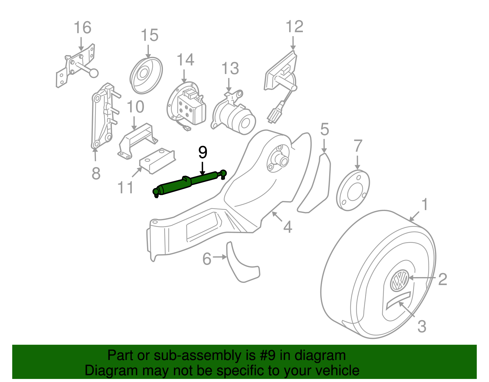 Strut - Volkswagen (7L6-601-180)