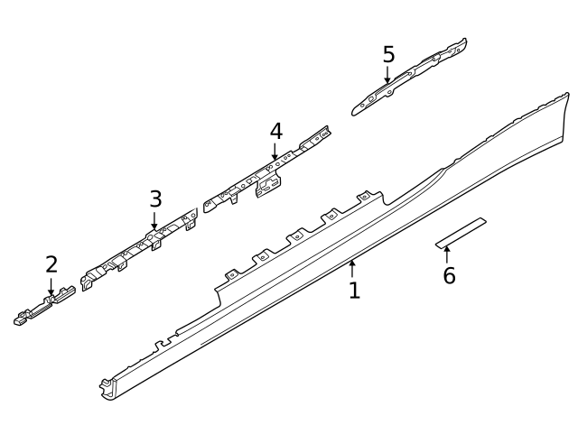 51-77-7-490-684 - Rocker Molding Support 2021-2024 BMW | Genuine 