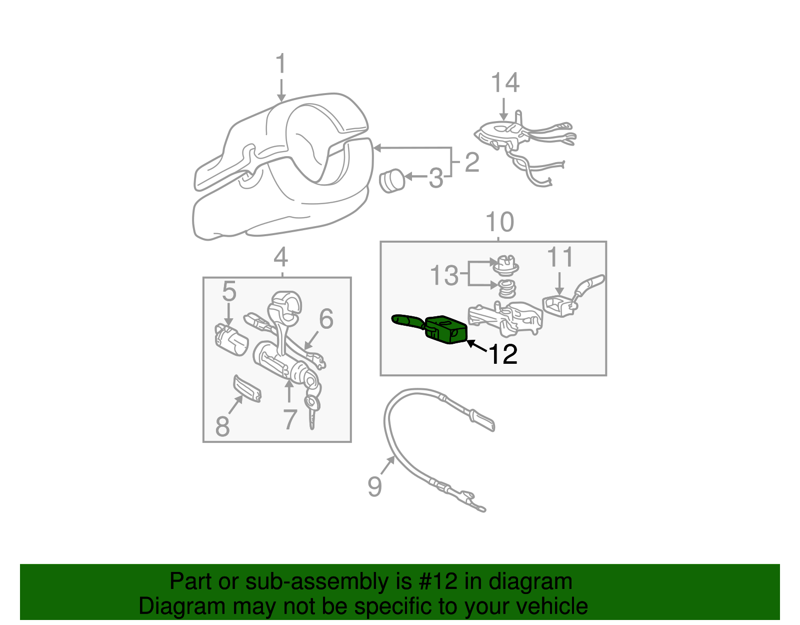 Interruptor De Luces Y Giro Para Hyundai Elantra 2001-2003 - Referencia 93410-2D010, Color Negro
