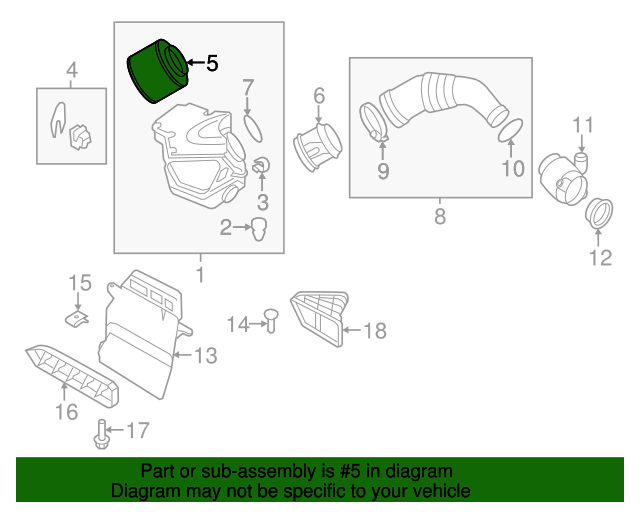 20142016 Audi Q5 Air Filter 8K0133843D Audi USA Parts