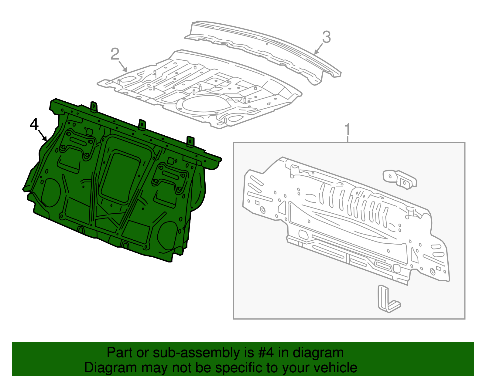 Rear Seat Back Body Panel - GM (84088995)