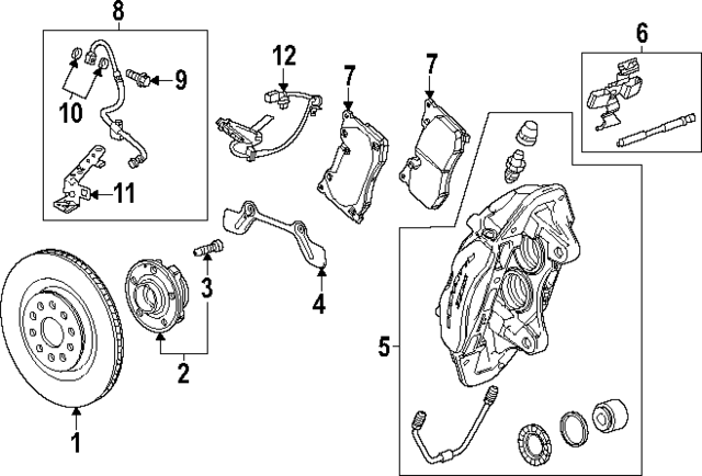Genuine OEM GM Part - Caliper 2023-2024 Chevrolet Corvette 