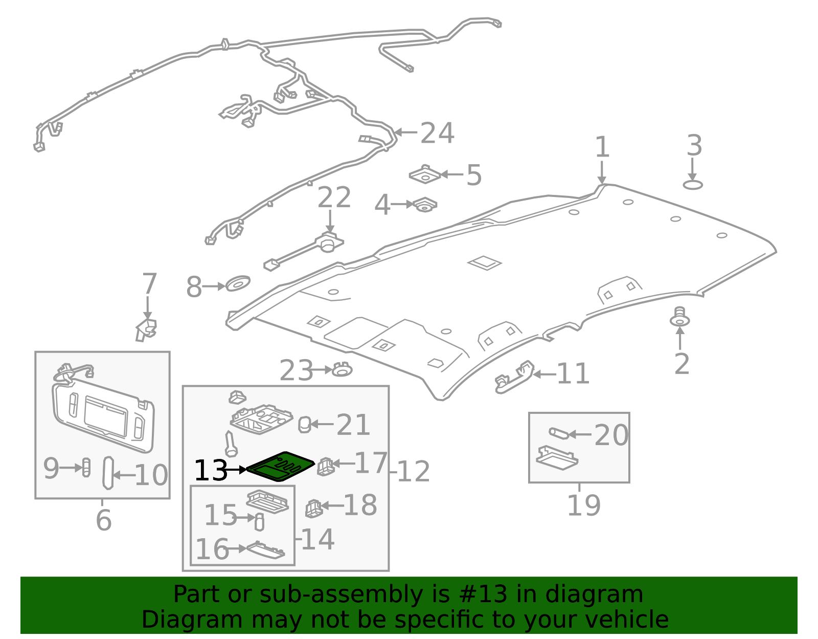 Light Cashmere Overhead Console Cover - GM (95357160)