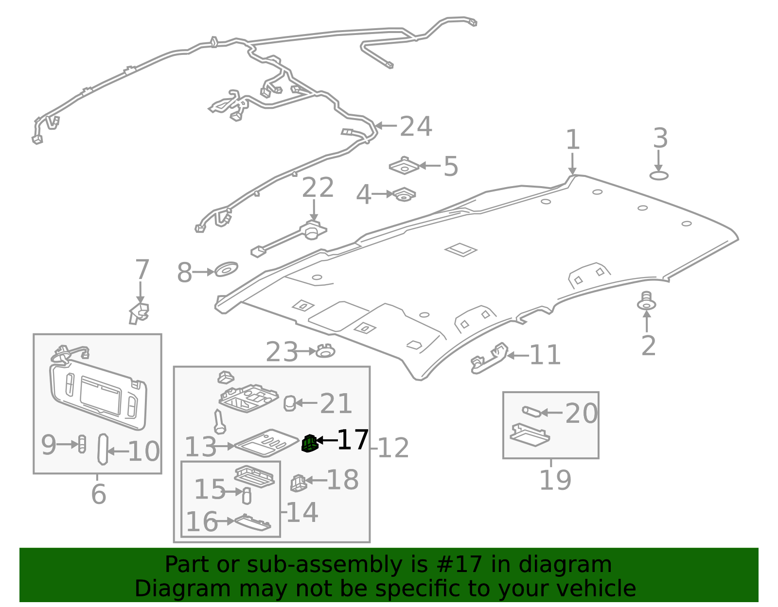 Light Cashmere Sunroof Tilt Position Switch - GM (95363559)
