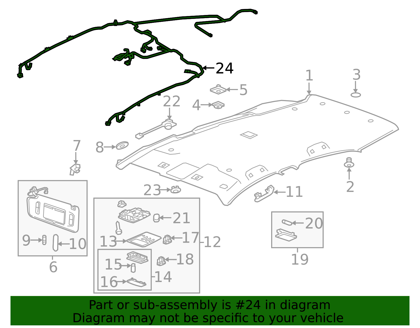 Roof Wiring Harness - GM (95367496)