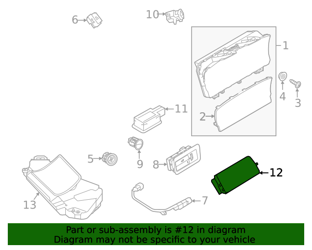 20182022 Land Rover Driver Information Display LR156762