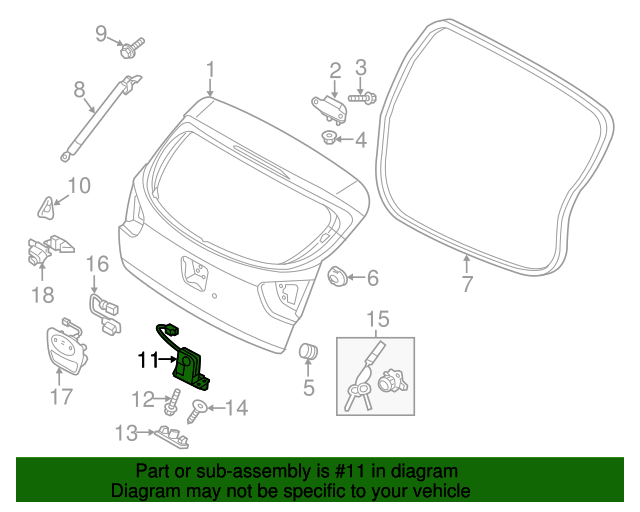 81230-H8000 Bootlid Rear Trunk Lid Lock Latch For Kia Rio 2018 2019
