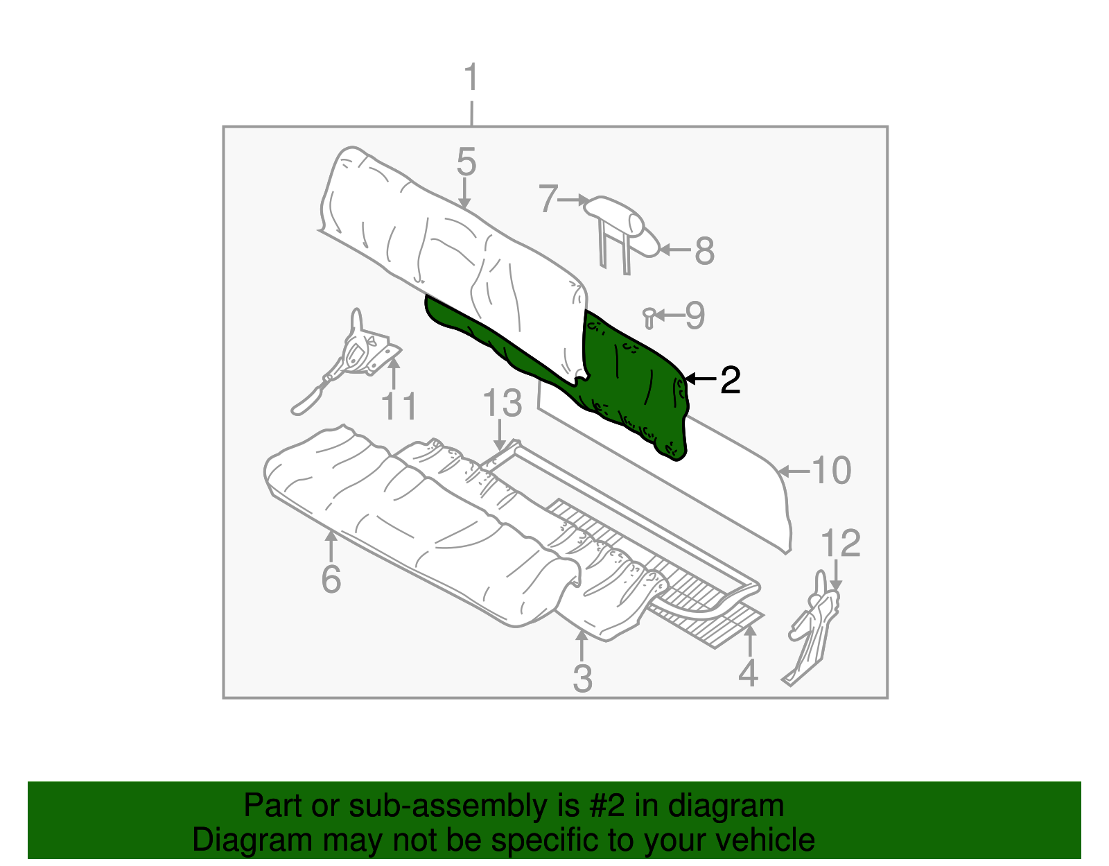 Seat Back Pad - GM (88935185)