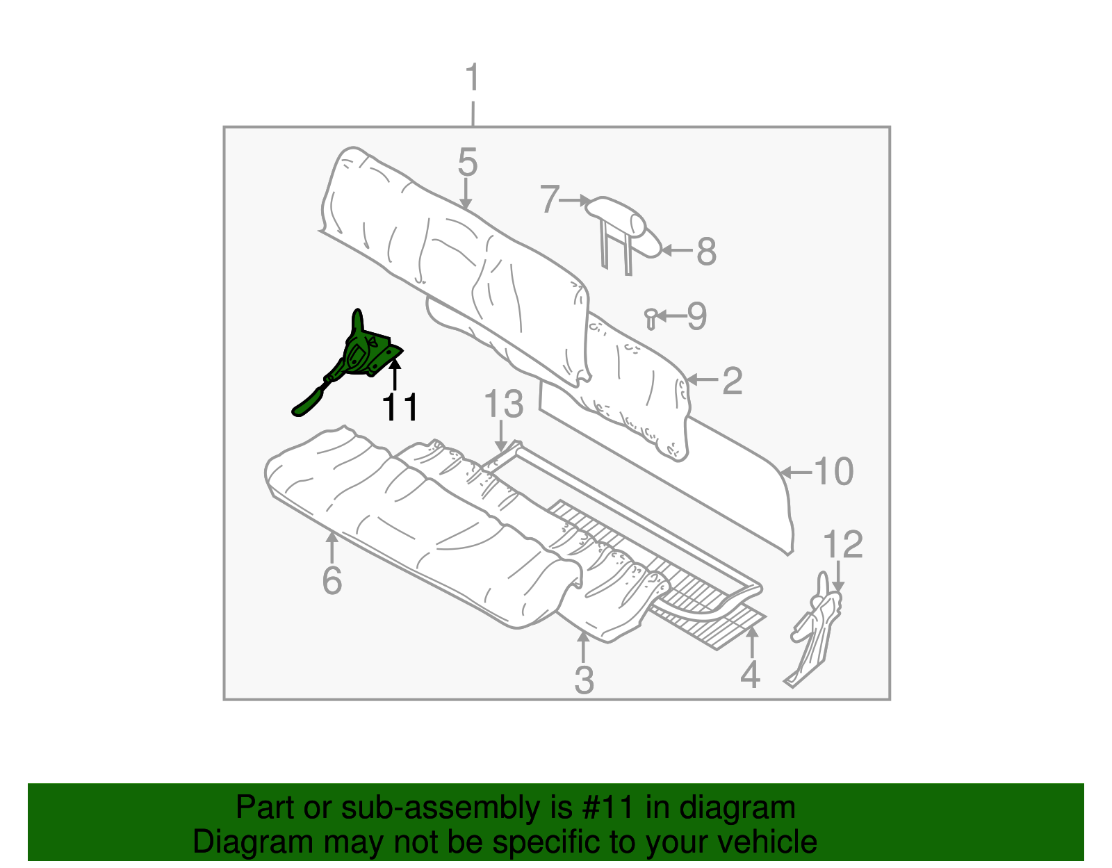 Folding Seat Latch - GM (89044927)