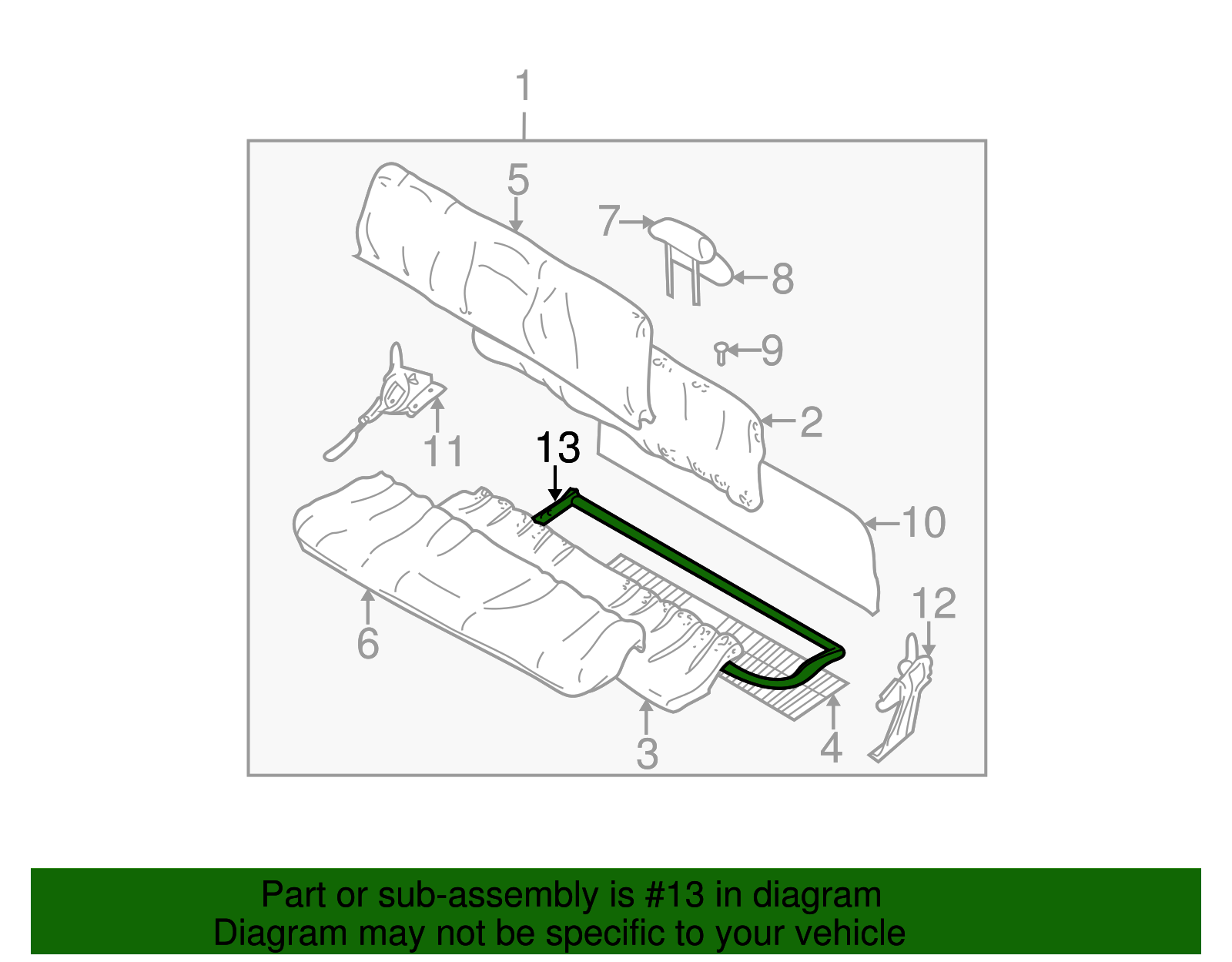 Seat Frame - GM (88935181)