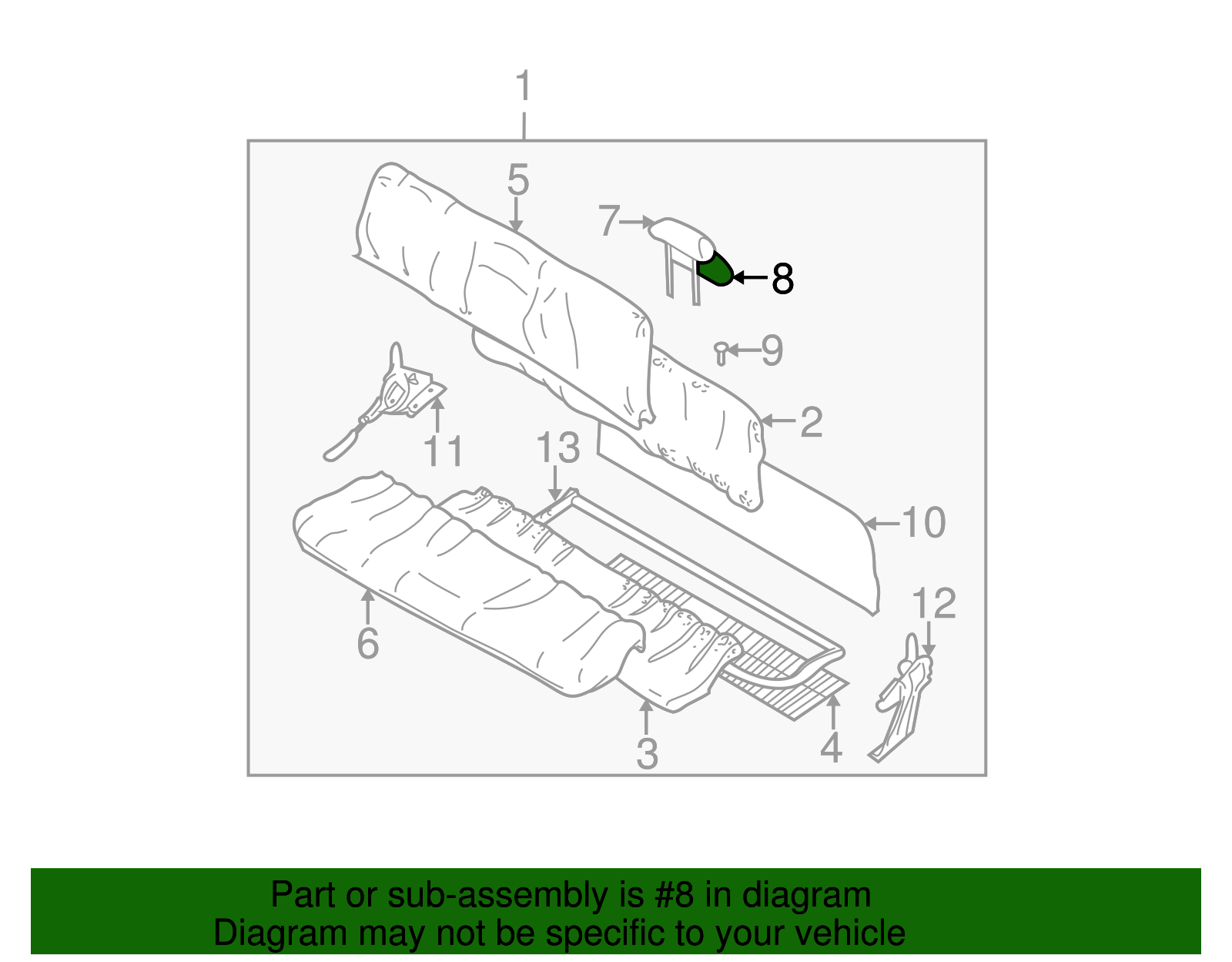 Headrest Cover - GM (88936397)