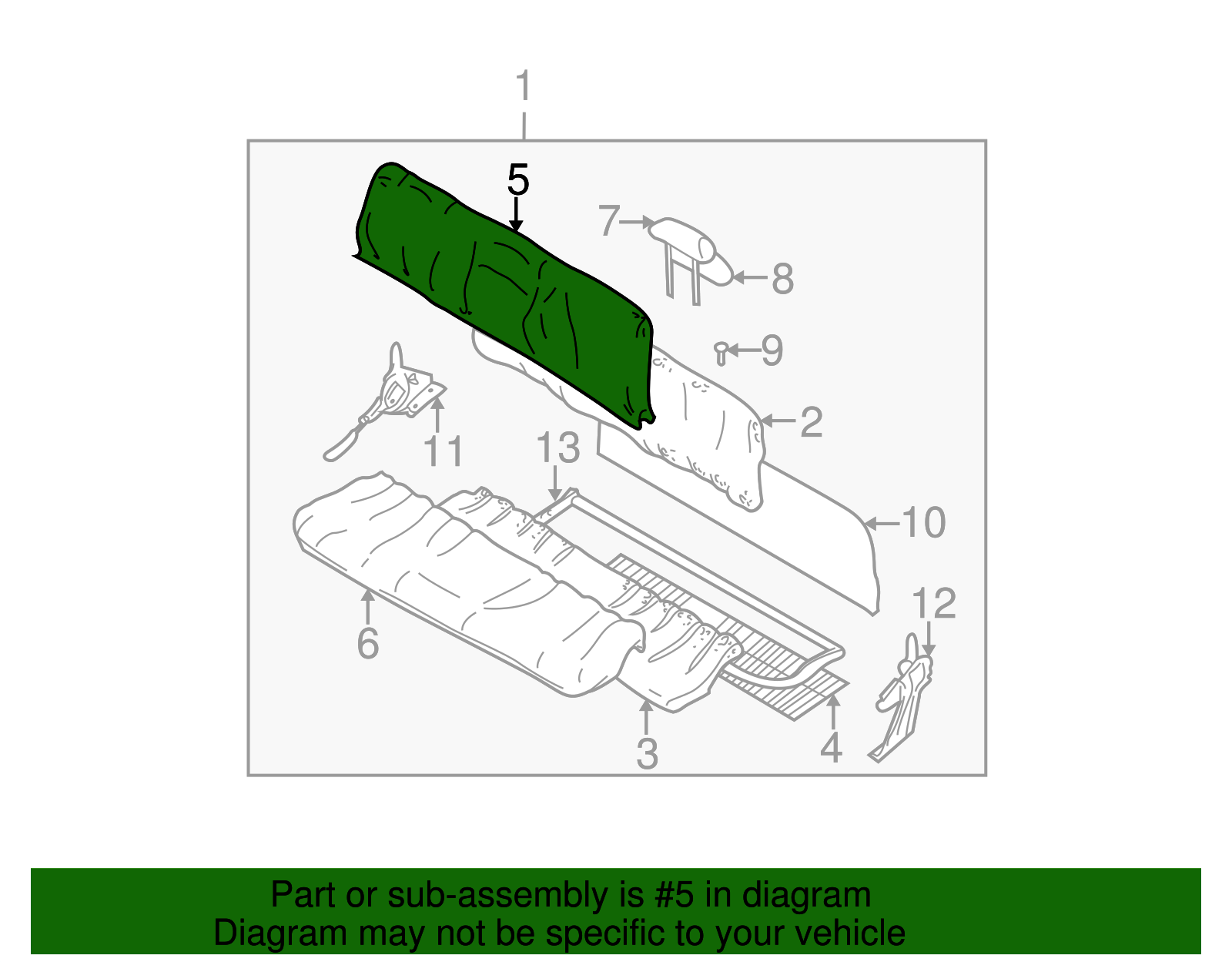 Seat Back Cover - GM (88935191)