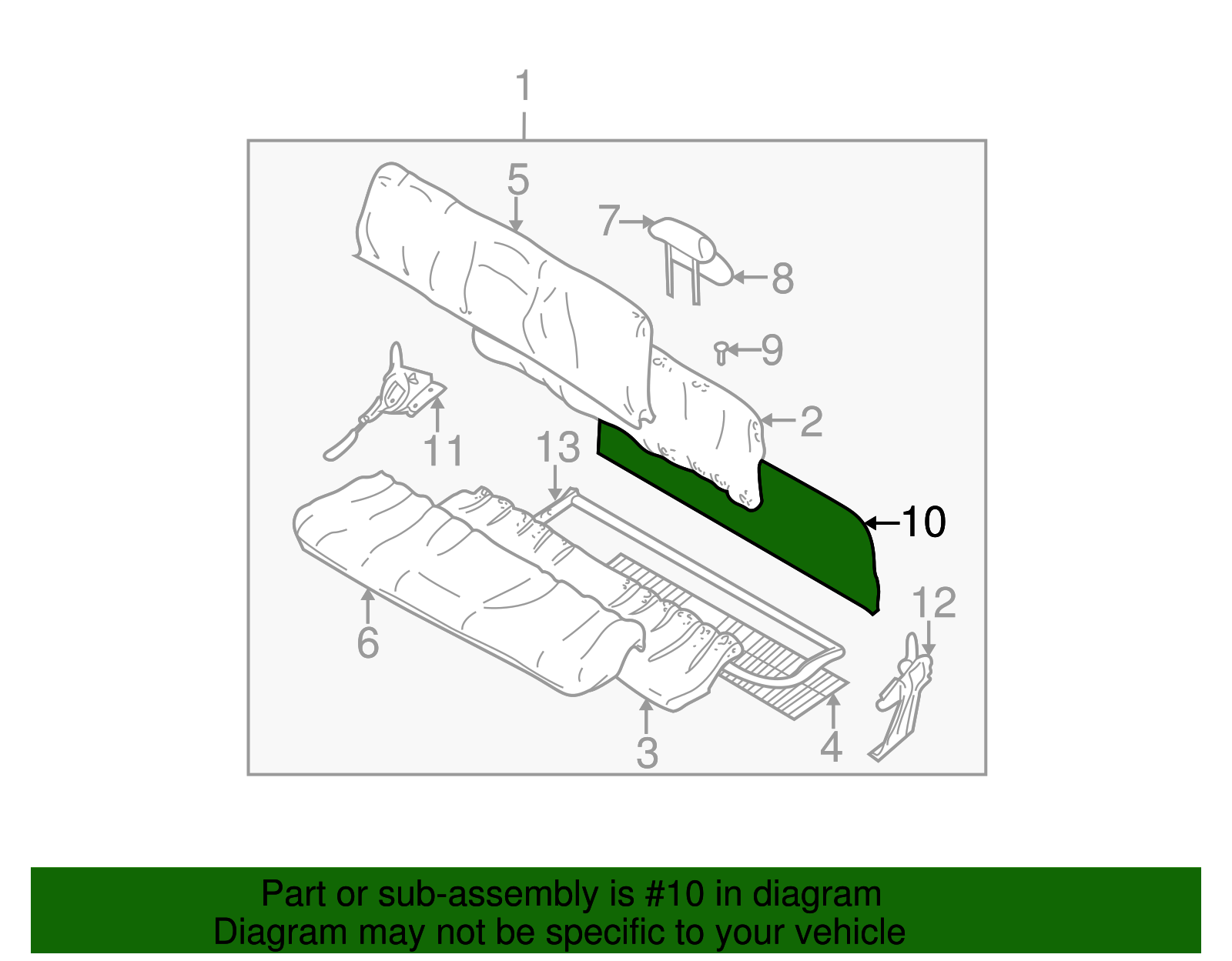Seat Back Frame - GM (88935184)