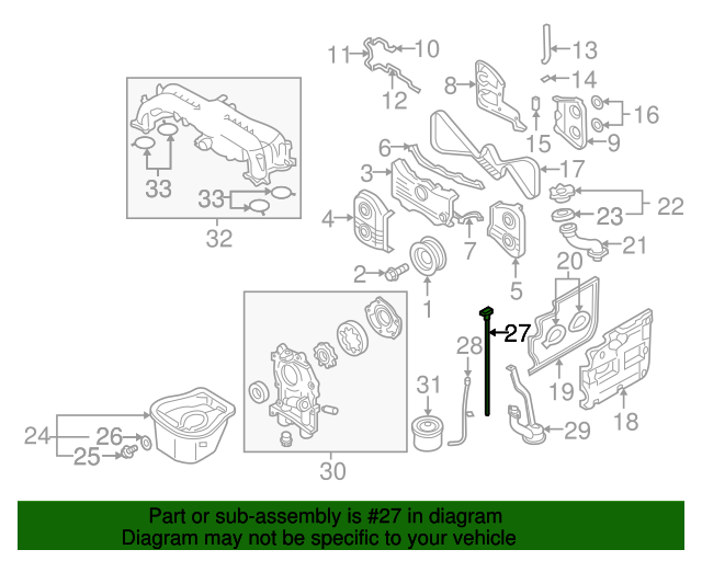 20042005 Subaru Engine Oil Dipstick 11140AA120 Subaru Parts Store