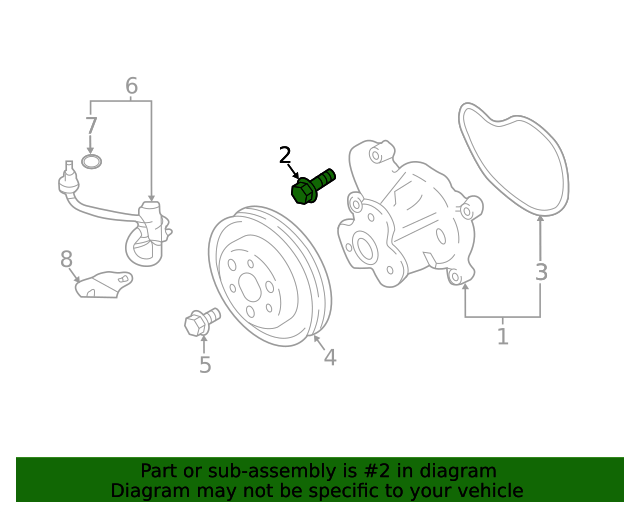20122024 Subaru Engine Coolant Thermostat Housing Bolt 808206040