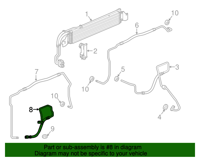 20162019 Buick Cascada Automatic Transmission Fluid Cooler Inlet Line
