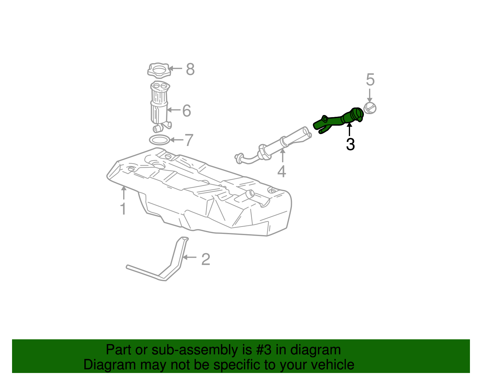 Fuel Tank Filler Pipe - Buick (25727015)