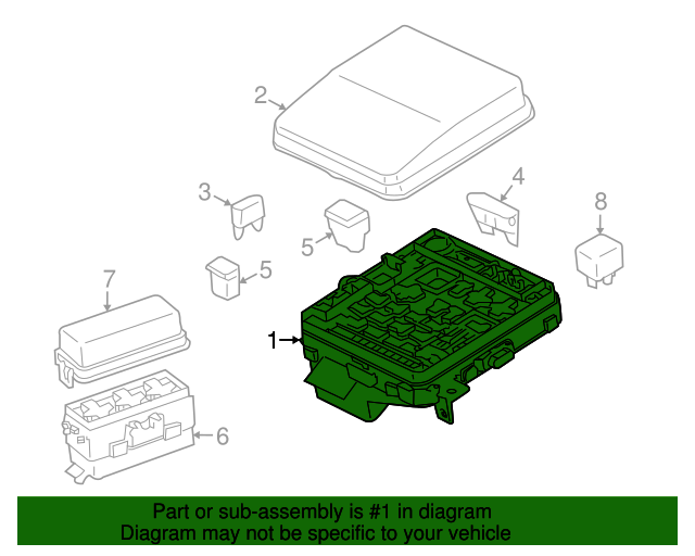 8565A267 Fuse & Relay Box 20142015 Mitsubishi Lancer Mitsubishi