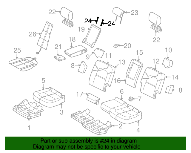 20072015 Audi Q7 Headrest Guide 4L0883919AK50 Audi USA Parts