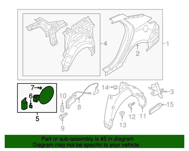 20112016 Kia Optima Fuel Door 695102T000 Kia Parts Store Kia