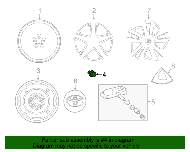 20092023 Toyota Alloy Wheels Lug Nuts 9094201033 Toyota Parts