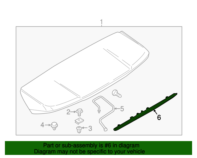 20152021 Ford Edge High Mount Lamp FT4Z13A613A OEM Parts Online